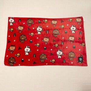 Starbucks Line Friends Brown Limited Edition Holiday Blanket 40 x 26 Inch